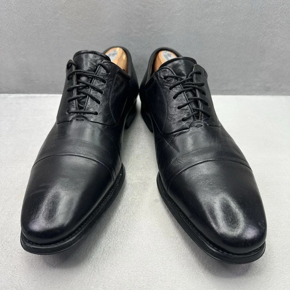 Magnanni Federico Mens Size 13 (D) Oxford Black Leather Cap Toe Lace-Up 12654